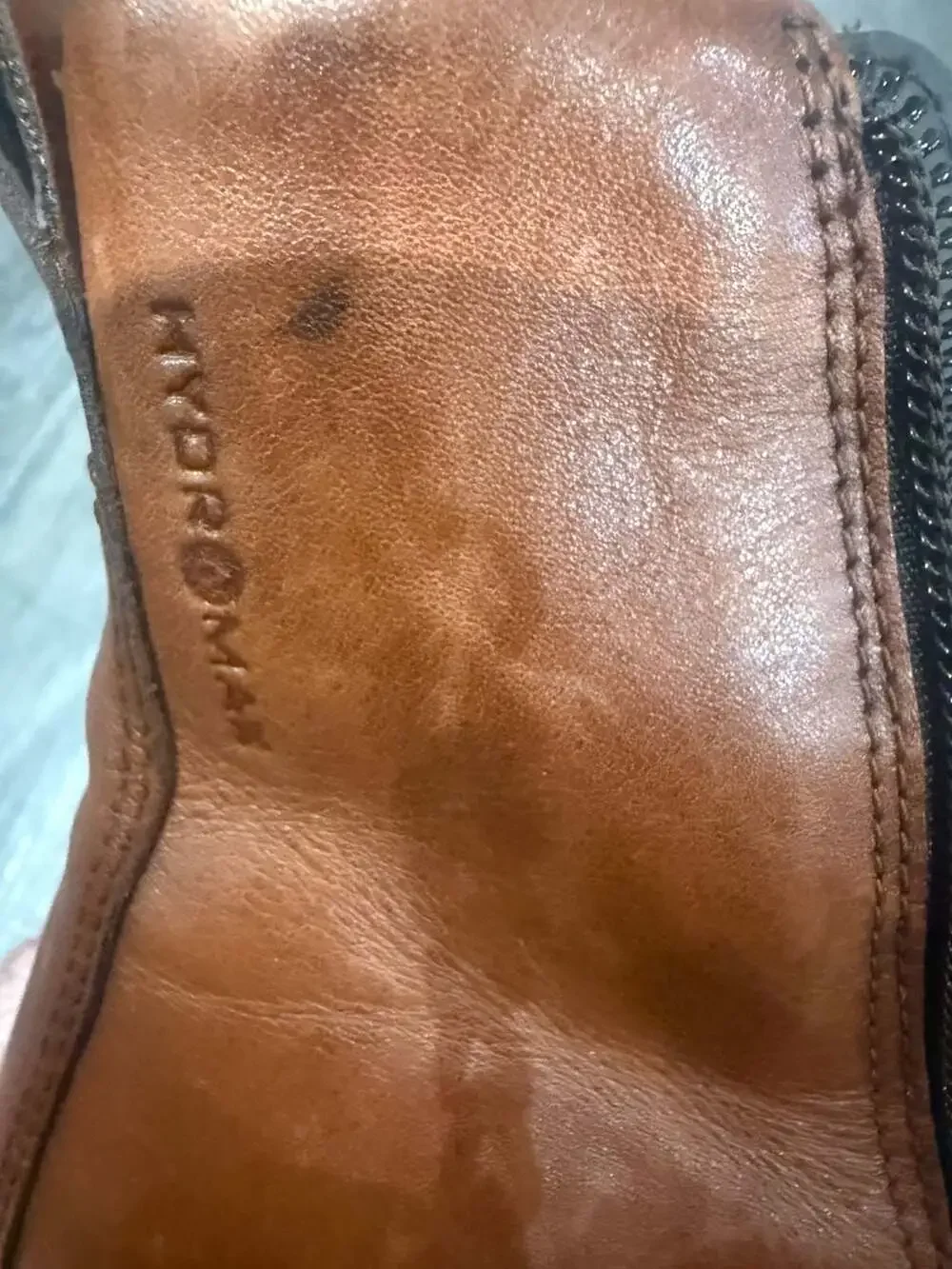 ECCO TrayTech Cognac Brown Leather Ankle Boots Lug Sole Zip Women's